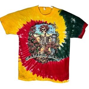 Grateful Dead Bertha Rose Tye Dye Shirt L NEW 1998 Graphic Swirl Pattern